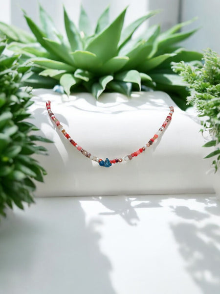 Mixed turquoise anf coral