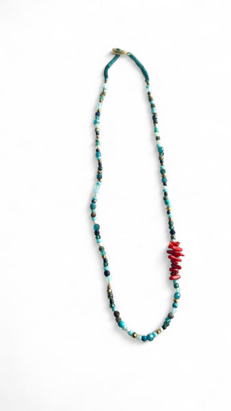 apatite turquoise coral silver hematite